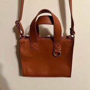 Elegant Tan Leather Handbag- Wild Fable